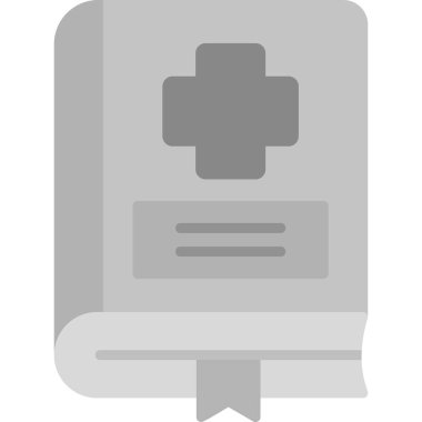 Tıp kitabı ikonu, modern tasarım illüstrasyonu