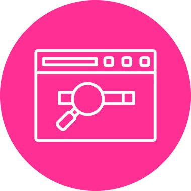 tarayıcı simgesi vektör illüstrasyonu