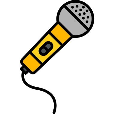 mikrofon simgesi vektör illüstrasyonu