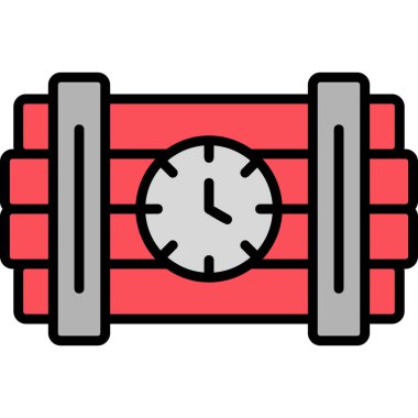 vector illustration of bomb modern icon