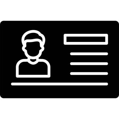 Kimlik kartı. Basit resimleme