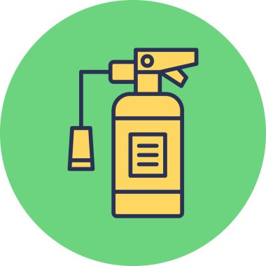 Yangın söndürücü, ağ basit simge illüstrasyonu