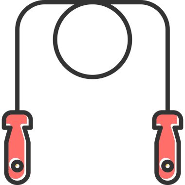 İp simgesi vektör illüstrasyonu atlanıyor