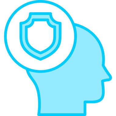 Koruma çizgisi simgesi, vektör illüstrasyonu