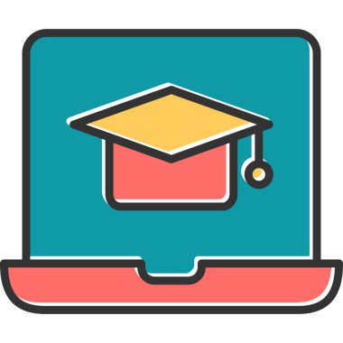 Eğitim. Web simgesi basit illüstrasyon