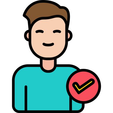 Kiralık adam, web simgesi basit illüstrasyon