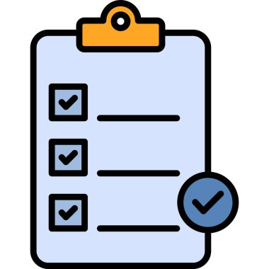 Checklist icon, vector illustration simple design
