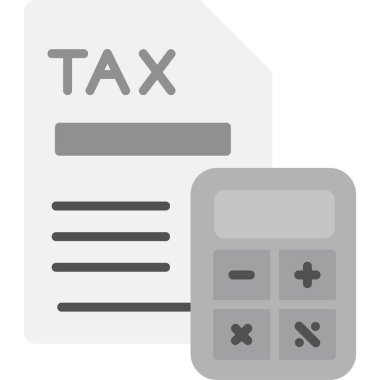 Vergi Hesaplama simgesi vektör illüstrasyonu