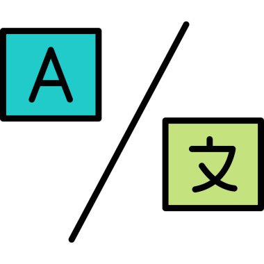 Çeviri simgesi vektör illüstrasyonu