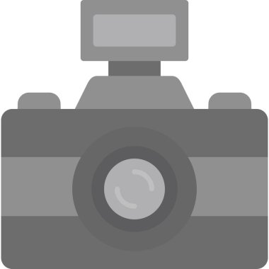 Fotoğraf Kamerası Simgesi. Vektör İllüstrasyonu