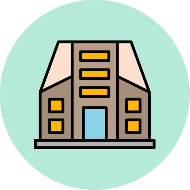 Modern yapı simgesinin vektör illüstrasyonu