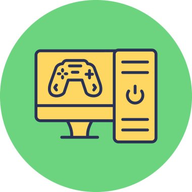 Bilgisayar. Web simgesi basit illüstrasyon 