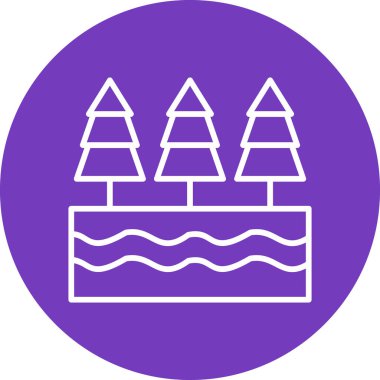 Ağaç simgesinin vektör illüstrasyonu