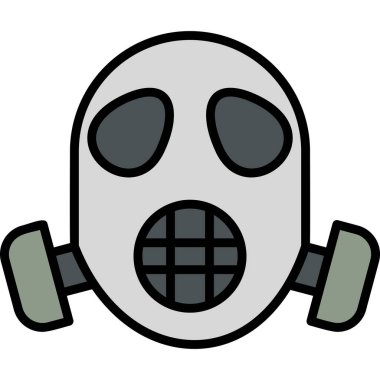 Solunum maskesi. Web simgesi basit tasarım