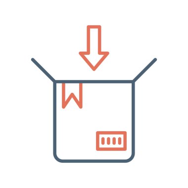 paket web simgesi, vektör çizim