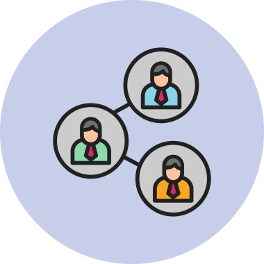 Abstract vector illustration of team work