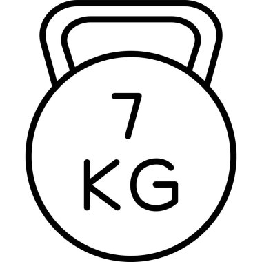 kettlebell web simgesi, vektör çizim