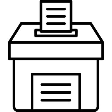 Oylama. Web simgesi basit illüstrasyon