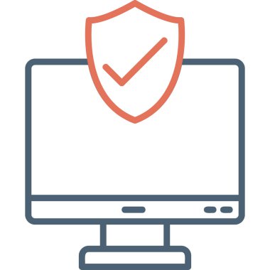 Güvenlik Web simgesi basit illüstrasyon