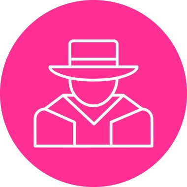 Şapka takan adamın vektör çizimi