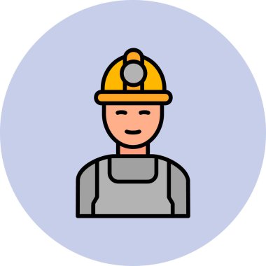 İşçi modern simge, vektör illüstrasyonu