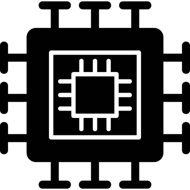 Çip simgesi vektör illüstrasyonu