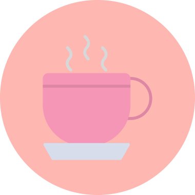 çay fincanı simgesi, vektör illüstrasyonu