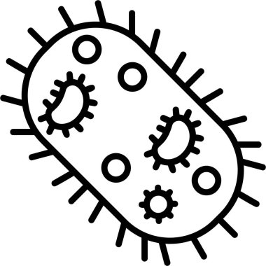 Mikroorganizma vektörü basit illüstrasyon