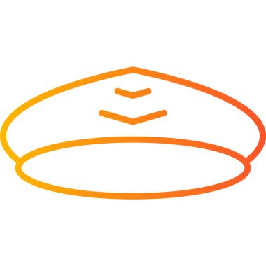 Pilot kaptan şapka illüstrasyon, havacılık mesleği simgesi 