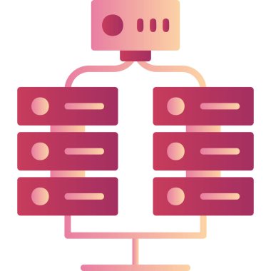 Sunucu. Web simgesi basit illüstrasyon