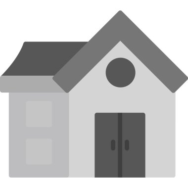 Arkaplanda emlak evi simgesi.