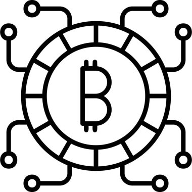 bitcoin. Web simgesi basit illüstrasyon