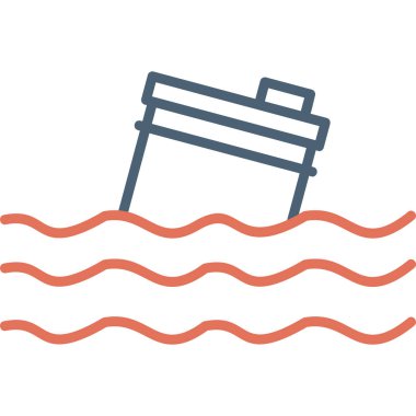 Kirlenme modern simgesi, vektör illüstrasyonu