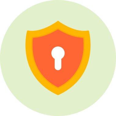 Kalkan. Web simgesi basit illüstrasyon