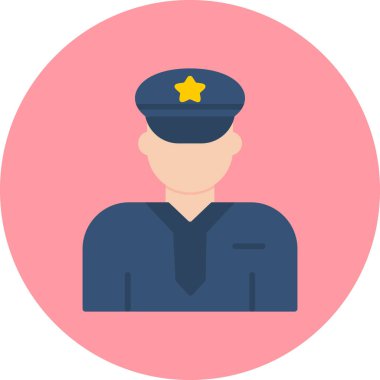 Police web icon. simple illustration