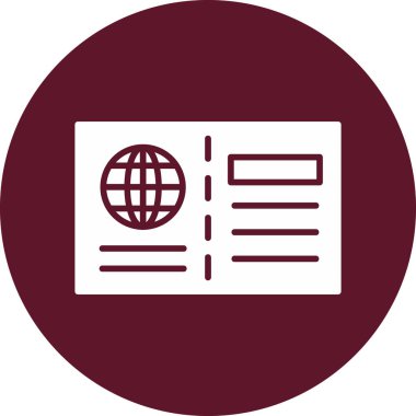 Küresel posta kartı, kişisel ve ticari kullanım için basit illüstrasyon simgesi 