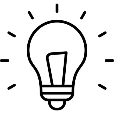 ampul simgesi, vektör illüstrasyonu