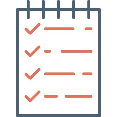 Kontrol listesi. Web simgesi basit illüstrasyon