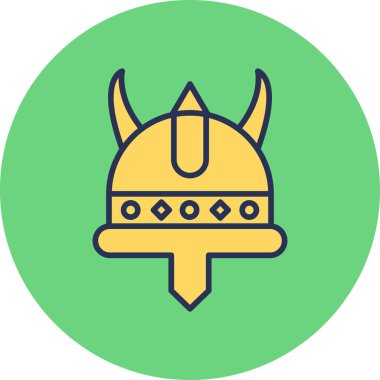 Miğfer. Web simgesi basit illüstrasyon 