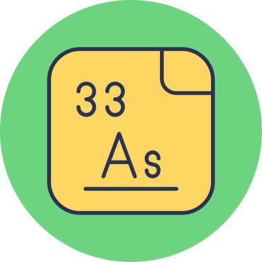 Arsenik, kimyasal element, web basit illüstrasyon