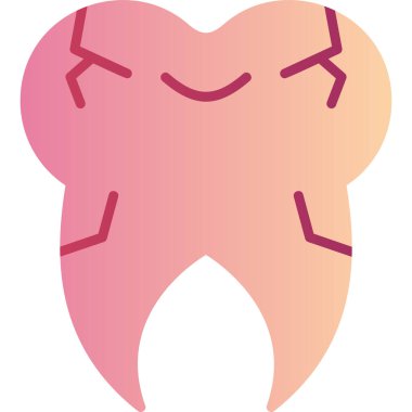 graphic cartoon art illustration of Cracked Tooth