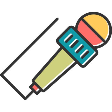 mikrofon simgesi vektör illüstrasyonu