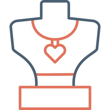 kolye simgesi vektör illüstrasyonu