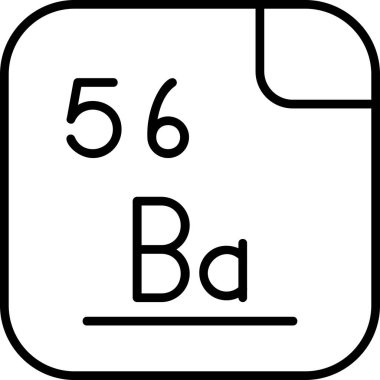 Baryum simgesi vektör illüstrasyonu