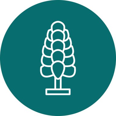 Ağaç simgesinin vektör illüstrasyonu