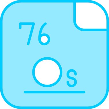 76 Osmium Kimyasal element, Mendeleev Periyodik Tablo simgesi 