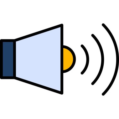 Konuşmacı. Web simgesi basit illüstrasyon