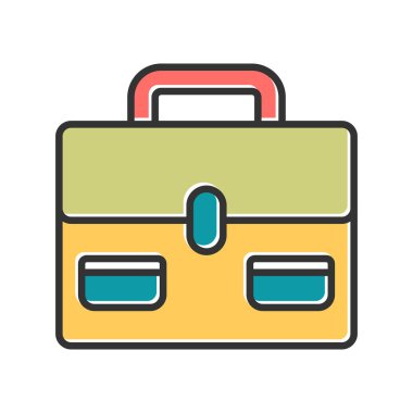 Çanta. Web simgesi basit illüstrasyon 