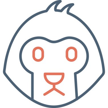 Maymun Ağı simgesi basit illüstrasyon