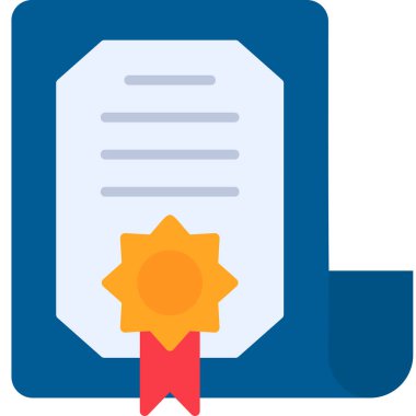 Sertifika. Web simgesi basit tasarım 